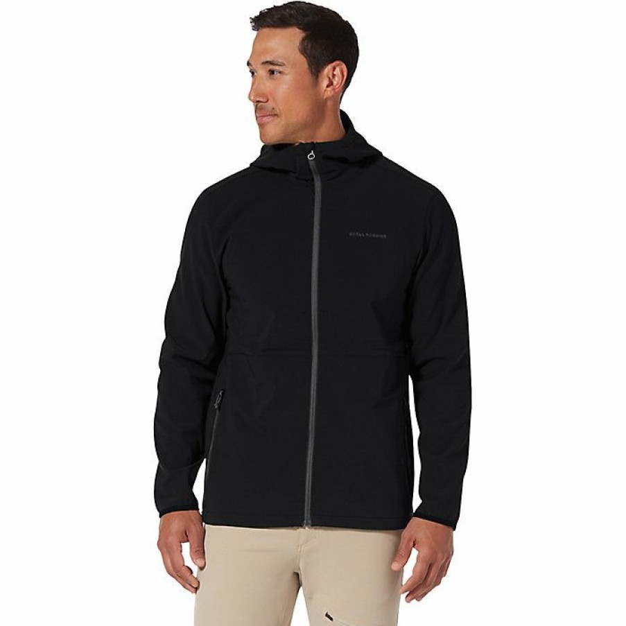 Mens Outerwear * | Royal Robbins Men'S Venturelayer Fleece Full Zip Hoodie Jet Black