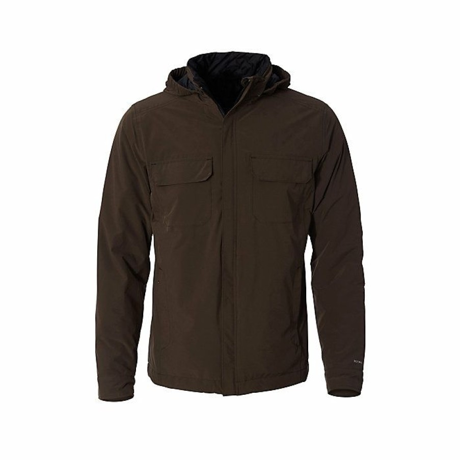 Mens Outerwear * | Royal Robbins Mens Borealis Reversible Jacket Dark Moss