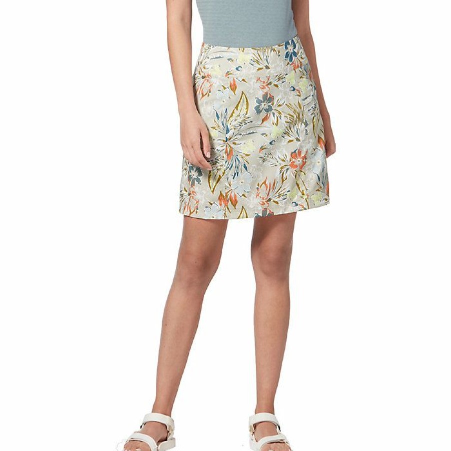 Womens Clothing * | Royal Robbins Women'S Discovery Iii Printed Skort Lt Khaki Palisades Pt