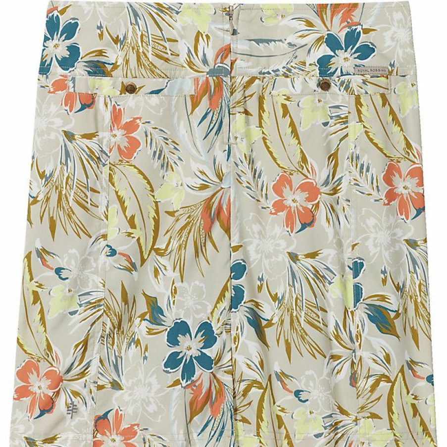 Womens Clothing * | Royal Robbins Women'S Discovery Iii Printed Skort Lt Khaki Palisades Pt