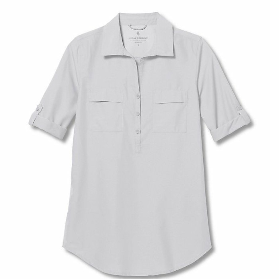 Womens Clothing * | Royal Robbins Women'S Expedition Ii Tunic White