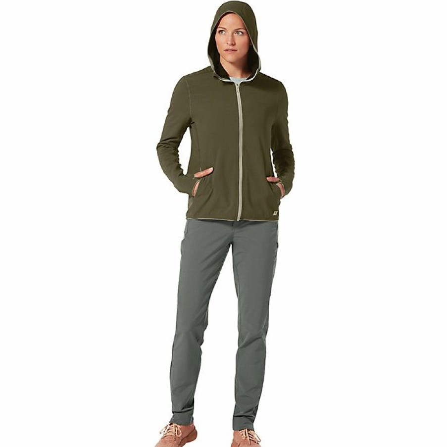 Womens Clothing * | Royal Robbins Women'S Venturelayer Fleece Hoodie Dark Olive