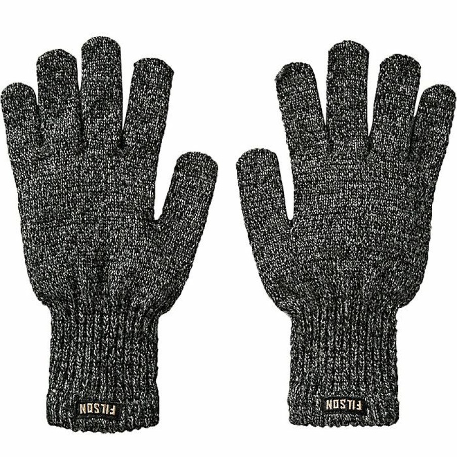 Mens Outerwear * | Filson Full Finger Knit Glove Charcoal