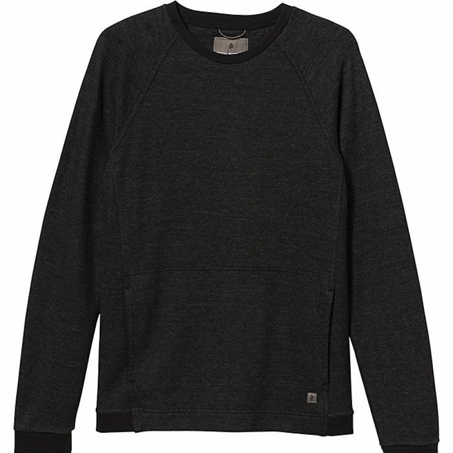 Mens Clothing * | Royal Robbins Men'S Vacationer Hemp Terry Crew Charcoal