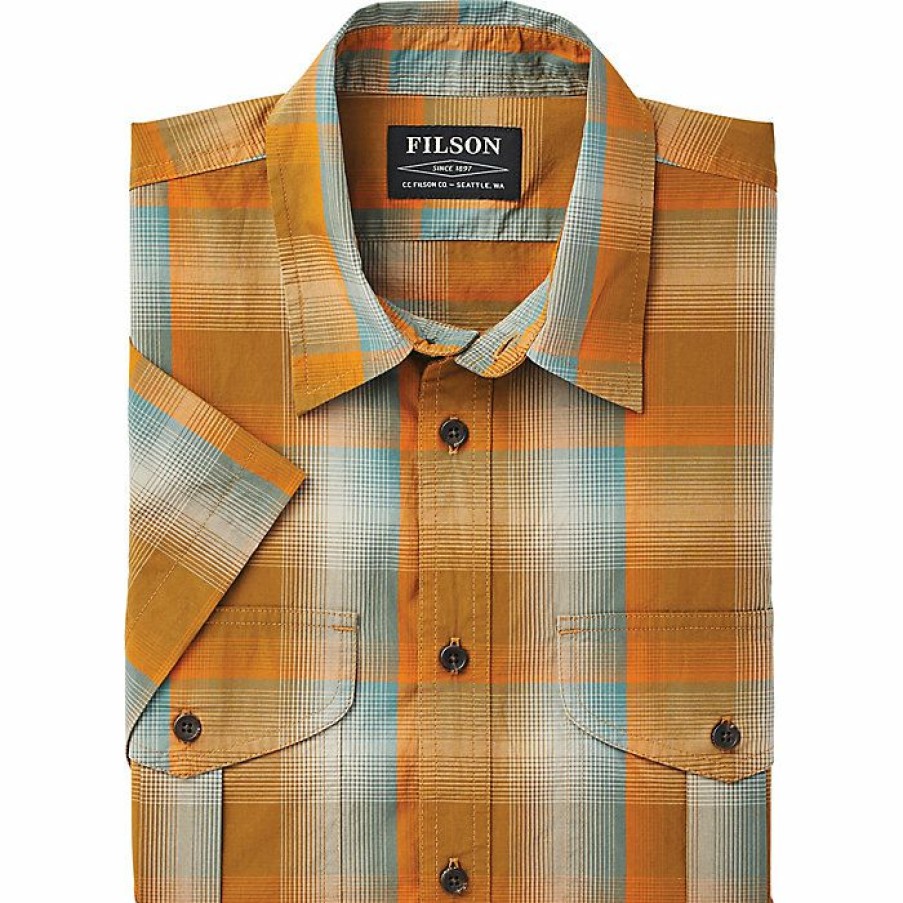 Mens Clothing * | Filson Men'S Short Sleeve Feather Cloth Shirt