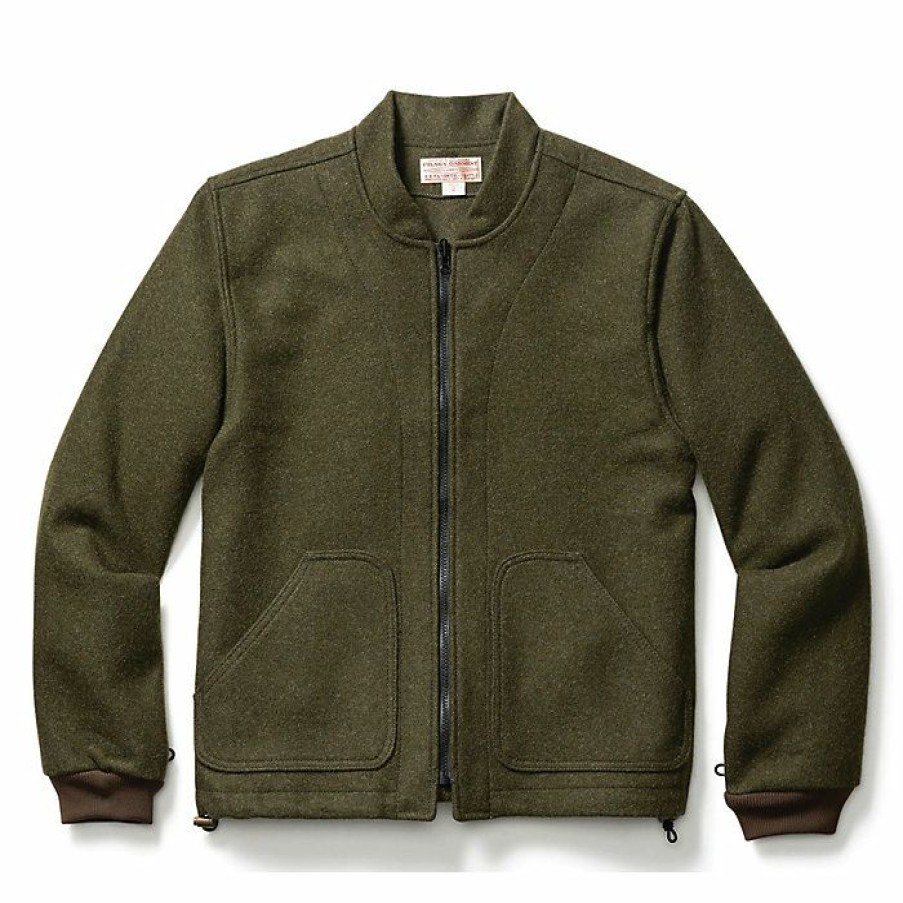 Mens Outerwear * | Filson Men'S Wool Jacket Liner Forest Green