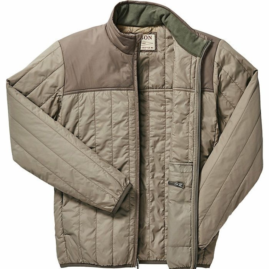 Mens Outerwear * | Filson Men'S Ultra Light Jacket Rustic Tan