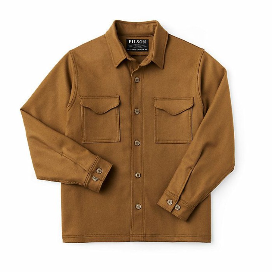 Mens Clothing * | Filson Men'S Jac-Shirt Dark Tan