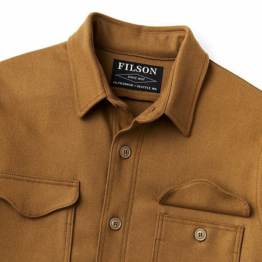 Mens Clothing * | Filson Men'S Jac-Shirt Dark Tan