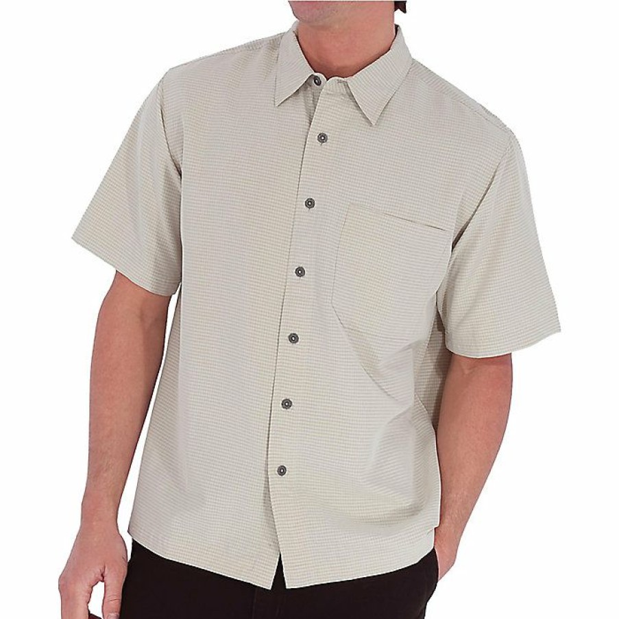 Mens Clothing * | Royal Robbins Men'S Desert Pucker S/S Top Soapstone