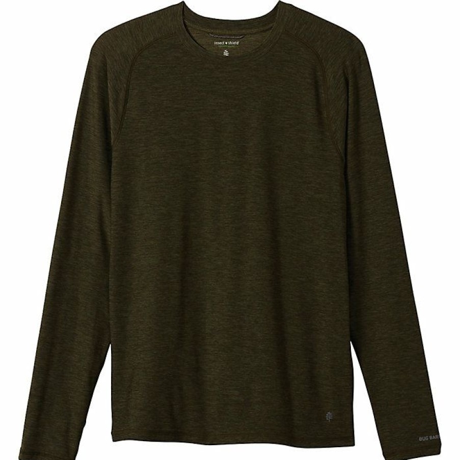 Mens Clothing * | Royal Robbins Men'S Bug Barrier Tech Travel Ii Ls Shirt Dark Olive Heather