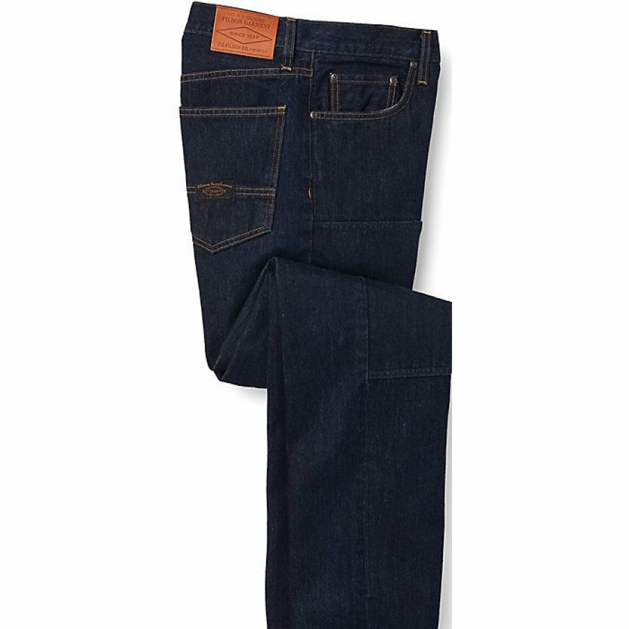 Mens Clothing * | Filson Men'S Bullbuck Double Front Jean Raw Indigo