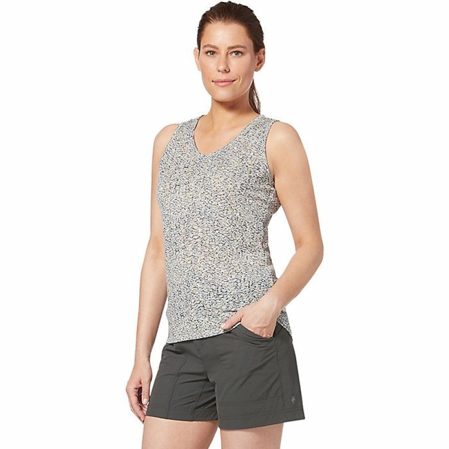 Womens Clothing * | Royal Robbins Women'S Featherweight Tank Creme Makai Pt