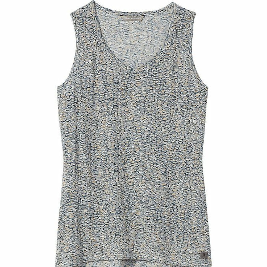 Womens Clothing * | Royal Robbins Women'S Featherweight Tank Creme Makai Pt