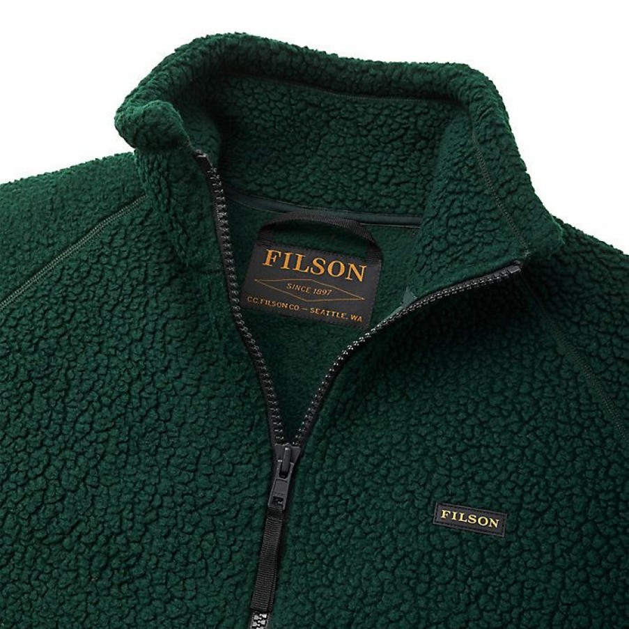 Mens Outerwear * | Filson Men'S Sherpa Fleece Jacket Fir