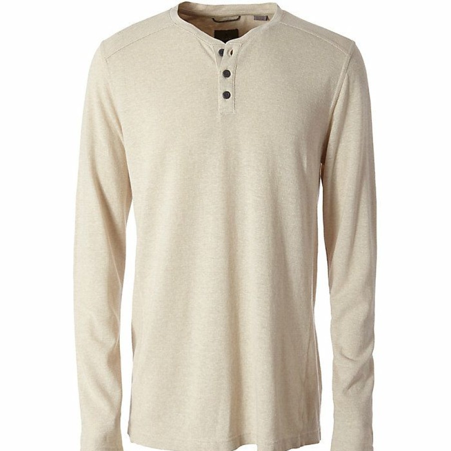 Mens Clothing * | Royal Robbins Men'S Mountain Henley Top Creme