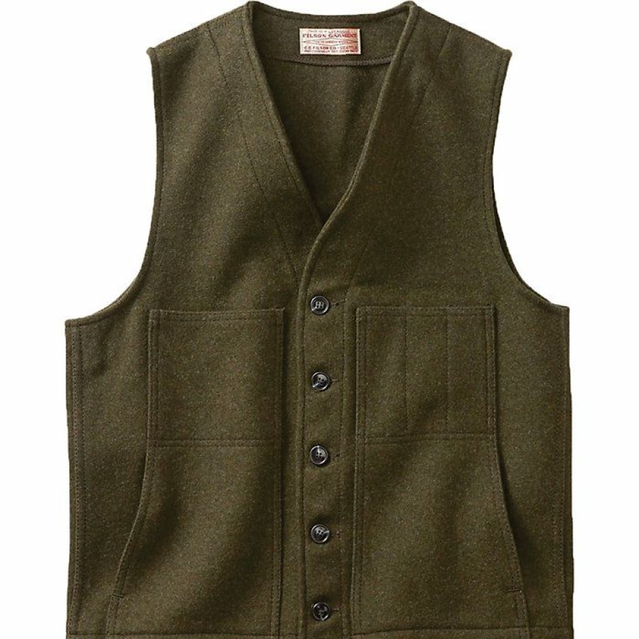 Mens Outerwear * | Filson Men'S Mackinaw Wool Vest