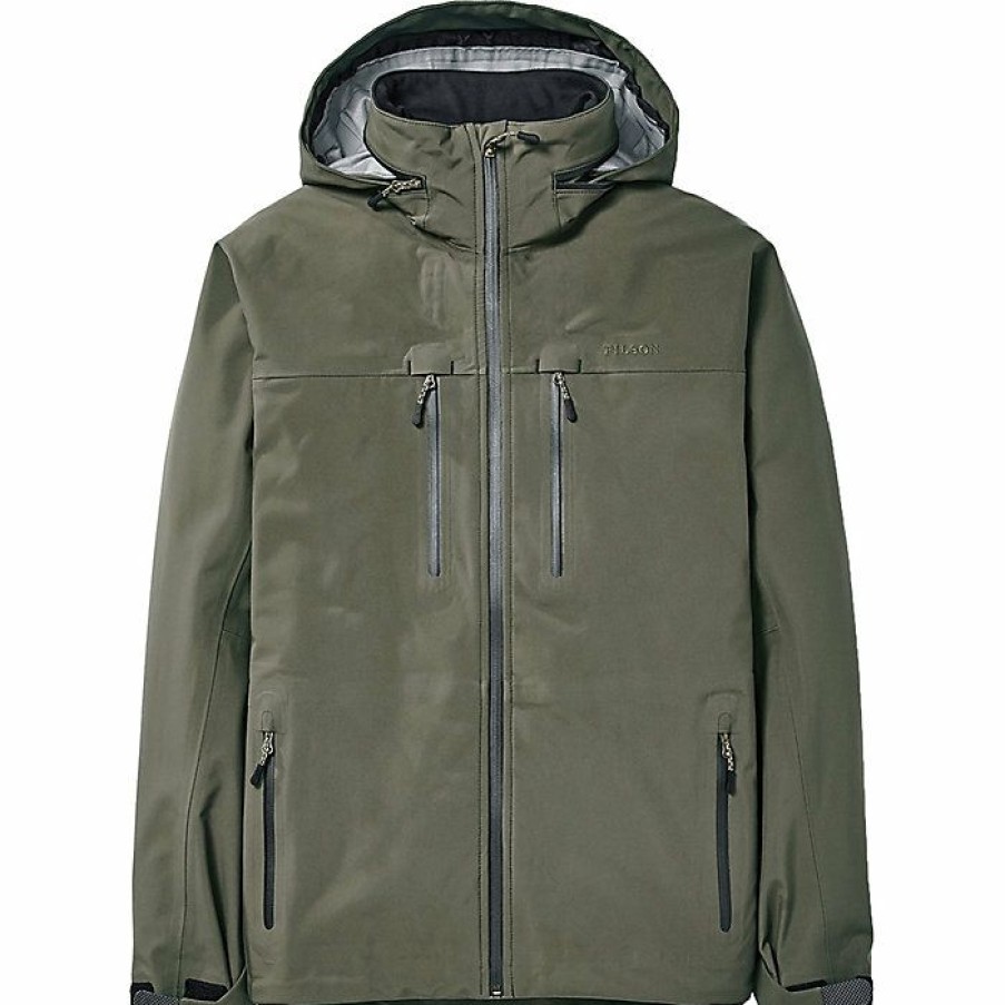 Mens Outerwear * | Filson Men'S Neoshell Reliance Jacket Olive Drab