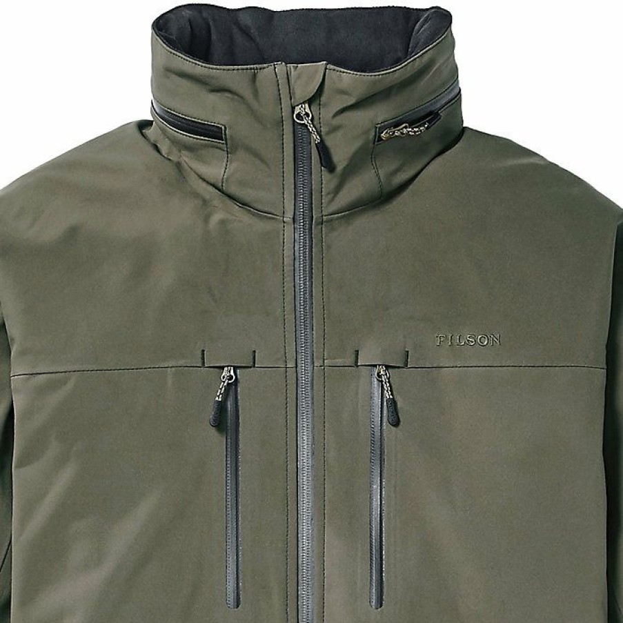 Mens Outerwear * | Filson Men'S Neoshell Reliance Jacket Olive Drab