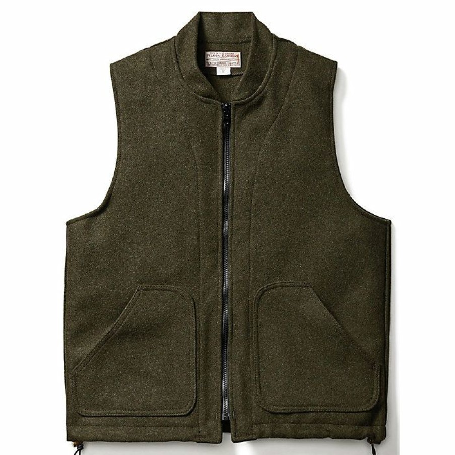 Mens Outerwear * | Filson Men'S Wool Vest Liner Forest Green