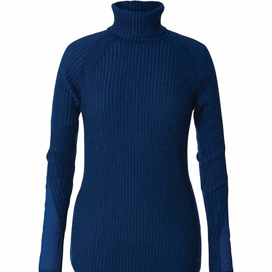 Womens Clothing * | Royal Robbins Women'S Lassen Merino Turtleneck Sweater Harbor