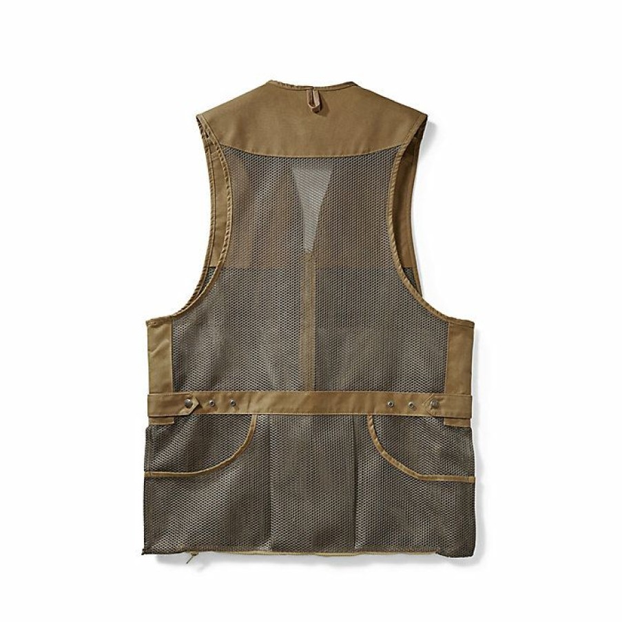 Mens Outerwear * | Filson Men'S Light Shooting Vest Dark Tan