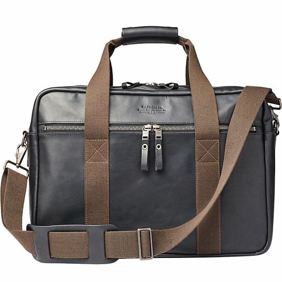 Travel Gear * | Filson Dawson Leather Duffle Bag Black