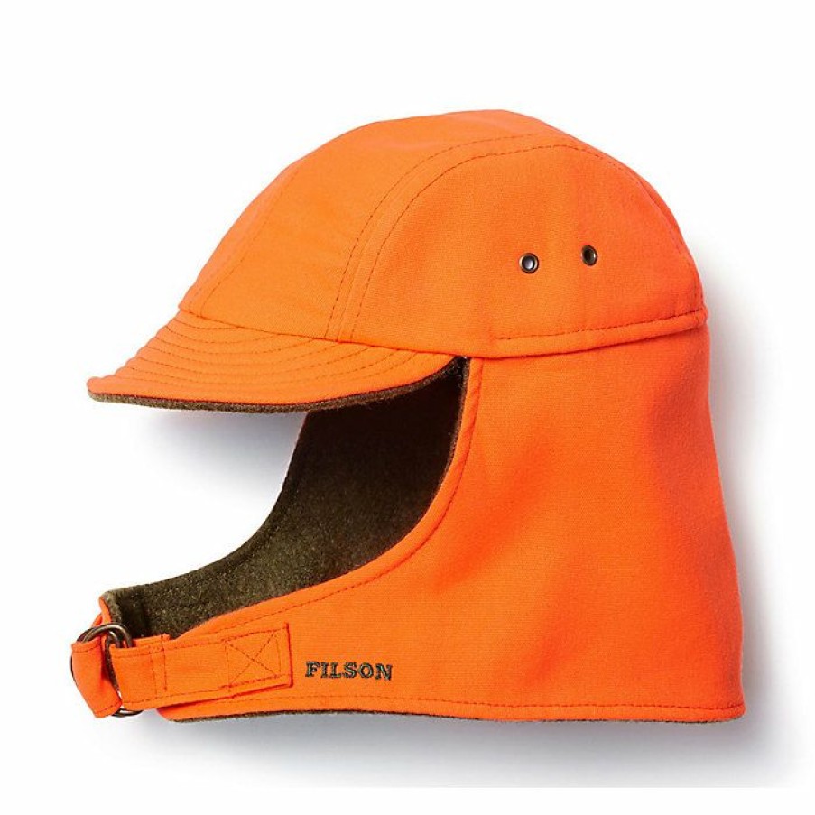 Mens Outerwear * | Filson Big Game Upland Hat Blaze Orange